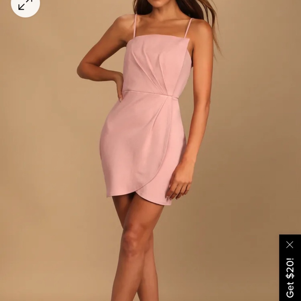 Drinks On Me Mauve Pink Sleeveless Pleated Bodycon Dress
Lulus. Brand new